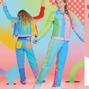 Mokuyobi color block denim